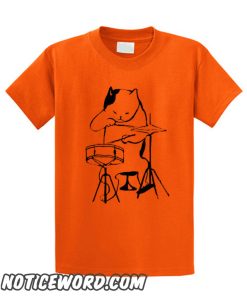 Musician Cat Playing Drums smooth Tshirt