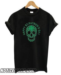 St Patricks Day Shamrocks Skull smooth T-Shirt