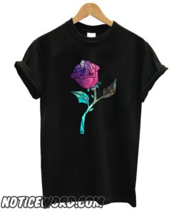 Stained Glass Rose Galaxy smooth T-Shirt