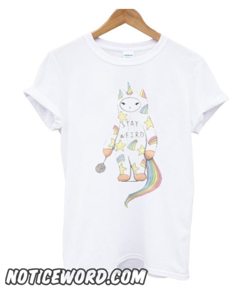 Stay Weird With Love From Unicorn Cat smooth T-Shirt