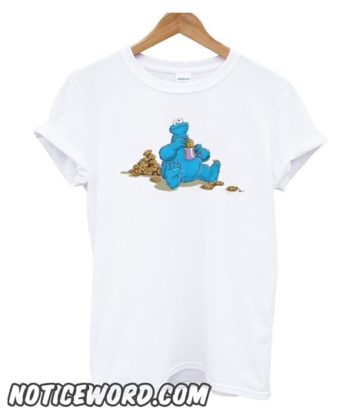 Vintage Cookie Monster Eating Cookies smooth T-Shirt