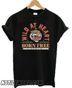 Wild at heart born free graphic smooth T-shirt