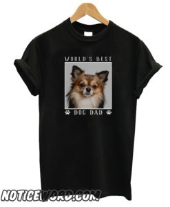 World's Best Dog Dad Paw Prints Pet Photo smooth T-Shirt