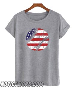 American Flag Grunge Baseball smooth T Shirt