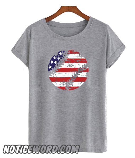 American Flag Grunge Baseball smooth T Shirt