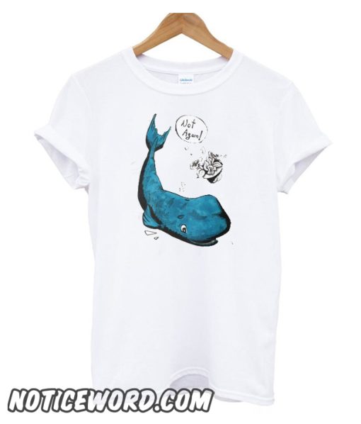 Blue Whale Drawn smooth T Shirt