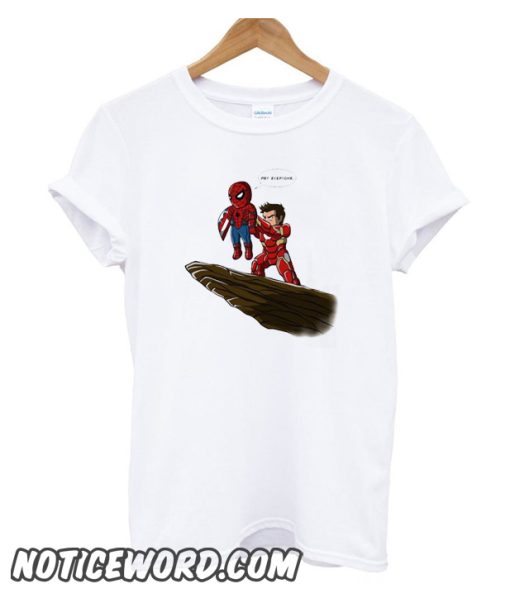 Iron Man hold Spidey smooth T SHirt