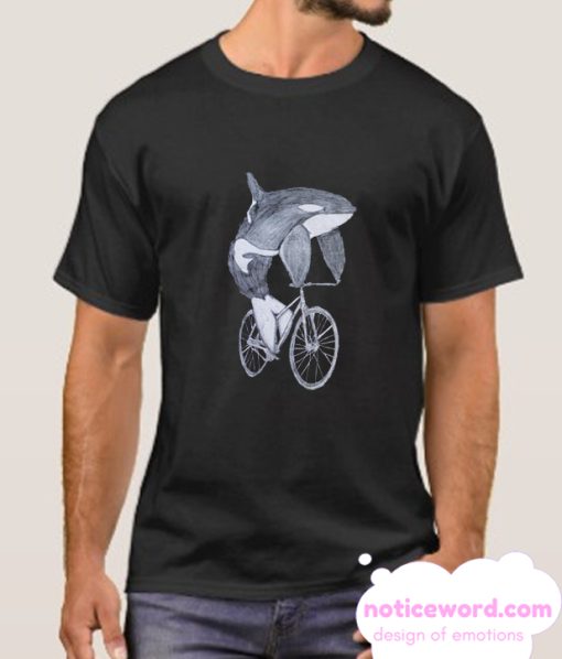Killer Whale on a Bicycle smooth T Shirt