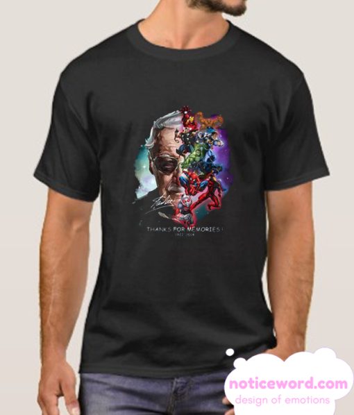 Marvel Avengers Endgame Thank You Stan Lee For The Memories Excelsior Heroes Superheroes smooth T shirt