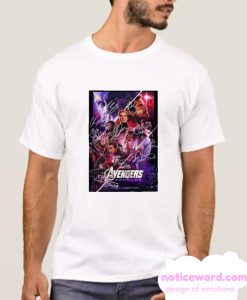 Marvel avengers endgame signature all heroes smooth T shirt