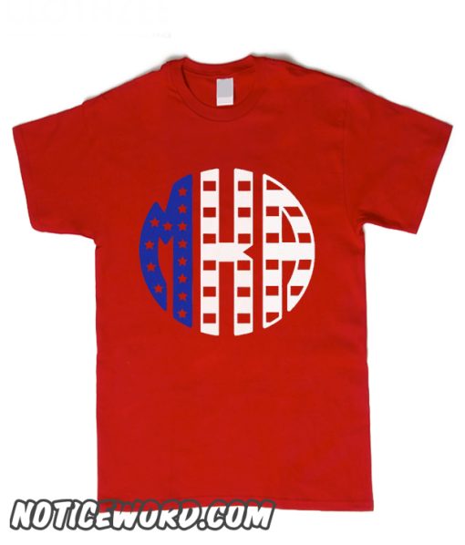 Monogram 4th of July smooth T Shirt