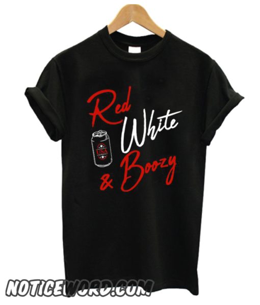 Red White Boozy 4th of July smooth T Shirt