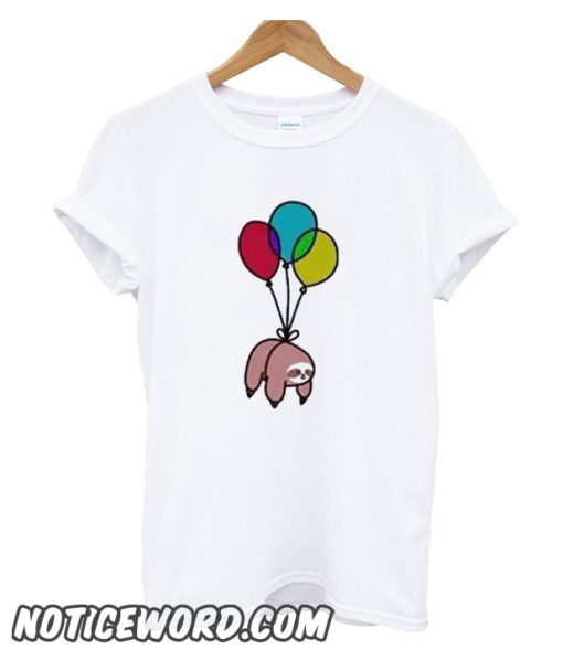 Sloth Tied To Balloon smooth T shirt