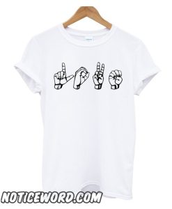 love in sign language smooth t shirt