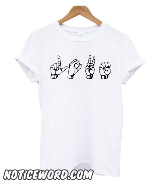 love in sign language smooth t shirt