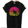 retro hockey player silhouette smooth t shirt