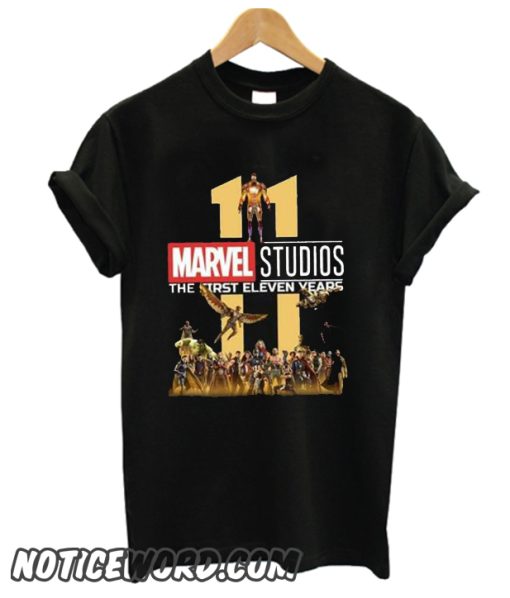 Avengers movies First 11 years of Marvel Studios smooth T Shirt