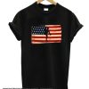 Baseball pitcher throws ball American Flag smooth T-shirt