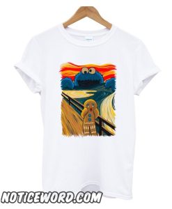 Cookie Monster The Scream smooth t SHirt