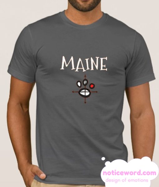 Maine NorthEast Dog Paw smooth T-Shirt