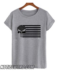 Punisher Skull with Flag smooth T-shirt