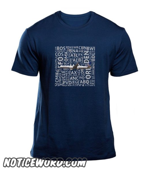 United 757 with Airport Codes smooth T Shirt