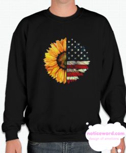 American Flag Sunflower smooth Sweatshirt