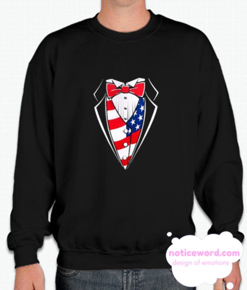 American Flag Tuxedo smooth Sweatshirt