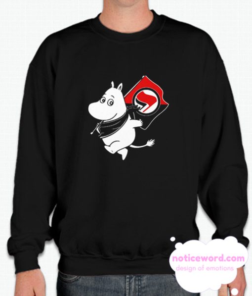 Antifa Moomin Anti-Fascist smooth Sweatshirt