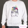 Art Owl Women Watercolor Floral smooth Sweatshirt