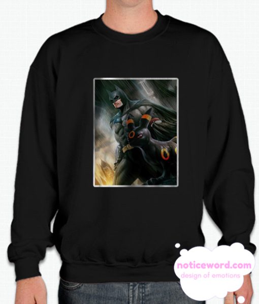 Batman and Umbreon Pokemon smooth Sweatshirt