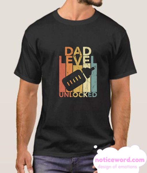 Dad Level Unlocked smooth T-Shirt