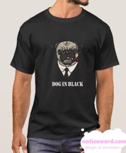 Dog In black smooth t Shirt