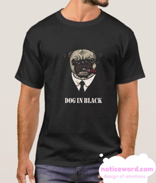 Dog In black smooth t Shirt