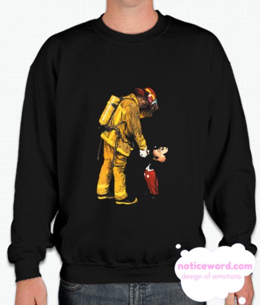 Firefighter Fireman and Mickey Mouse smooth Sweatshirt