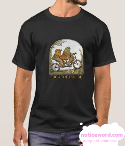 Frog And Toad Fuck The Police Black smooth T shirt