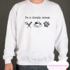 I’m A Simple Woman I like Hair Stylist Coffee And Paw Dog smooth Sweatshirt