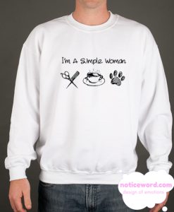 I’m A Simple Woman I like Hair Stylist Coffee And Paw Dog smooth Sweatshirt