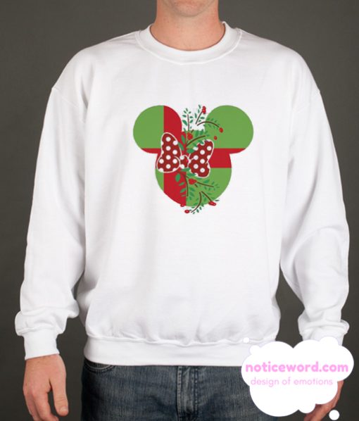 Minnie Mouse Christmas Bow smooth Sweatshirt
