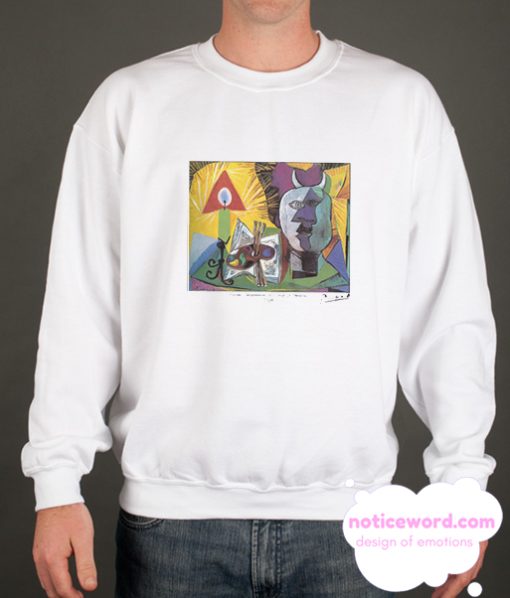 Picasso Palette Candlestick And Bust Of Minotaur smooth Sweatshirt