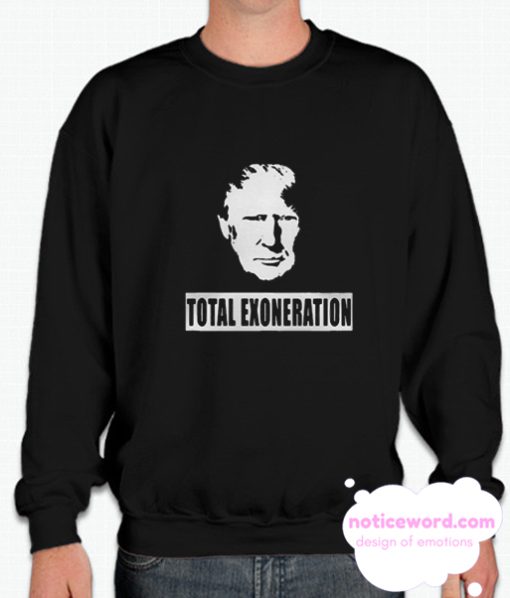 Trump Illustration Total Exoneration Exonerated smooth Sweatshirt