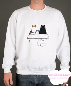 4 Cats in a Box smooth Sweatshirt