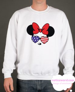 American Flag Mouse 4th Of July smooth Sweatshirt