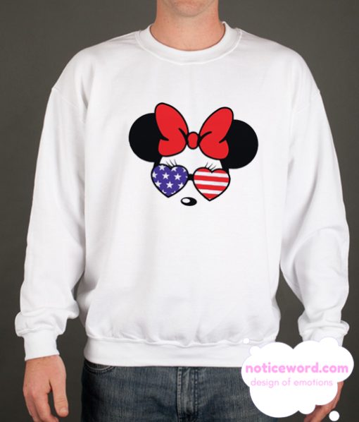American Flag Mouse 4th Of July smooth Sweatshirt