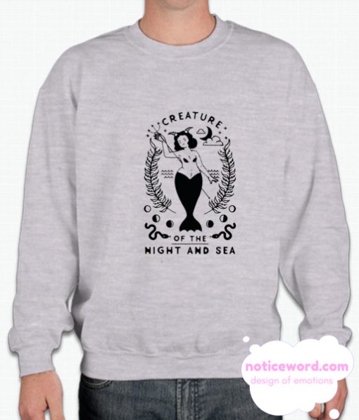 CREATURE OF THE NIGHT AND SEA smooth Sweatshirt