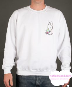 Cute Boba Loving Bunny smooth Sweatshirt