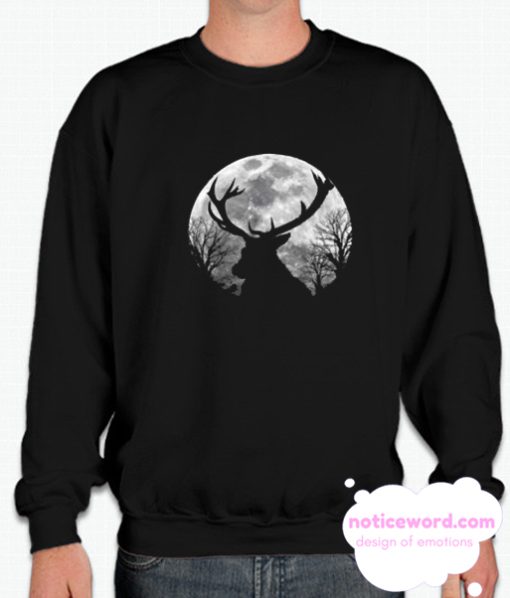 Deer And Moon smooth Sweatshirt