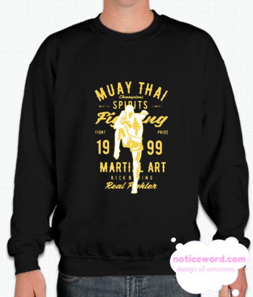 Fighter Kick Boxing Retro Look smooth Sweatshirt