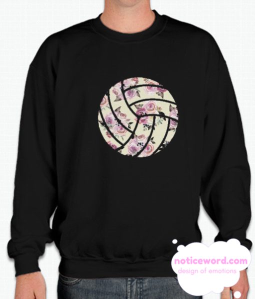 Frosty Floral Volleyball smooth Sweatshirt