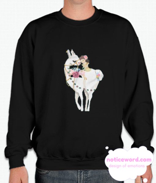 Llama Girl's smooth Sweatshirt